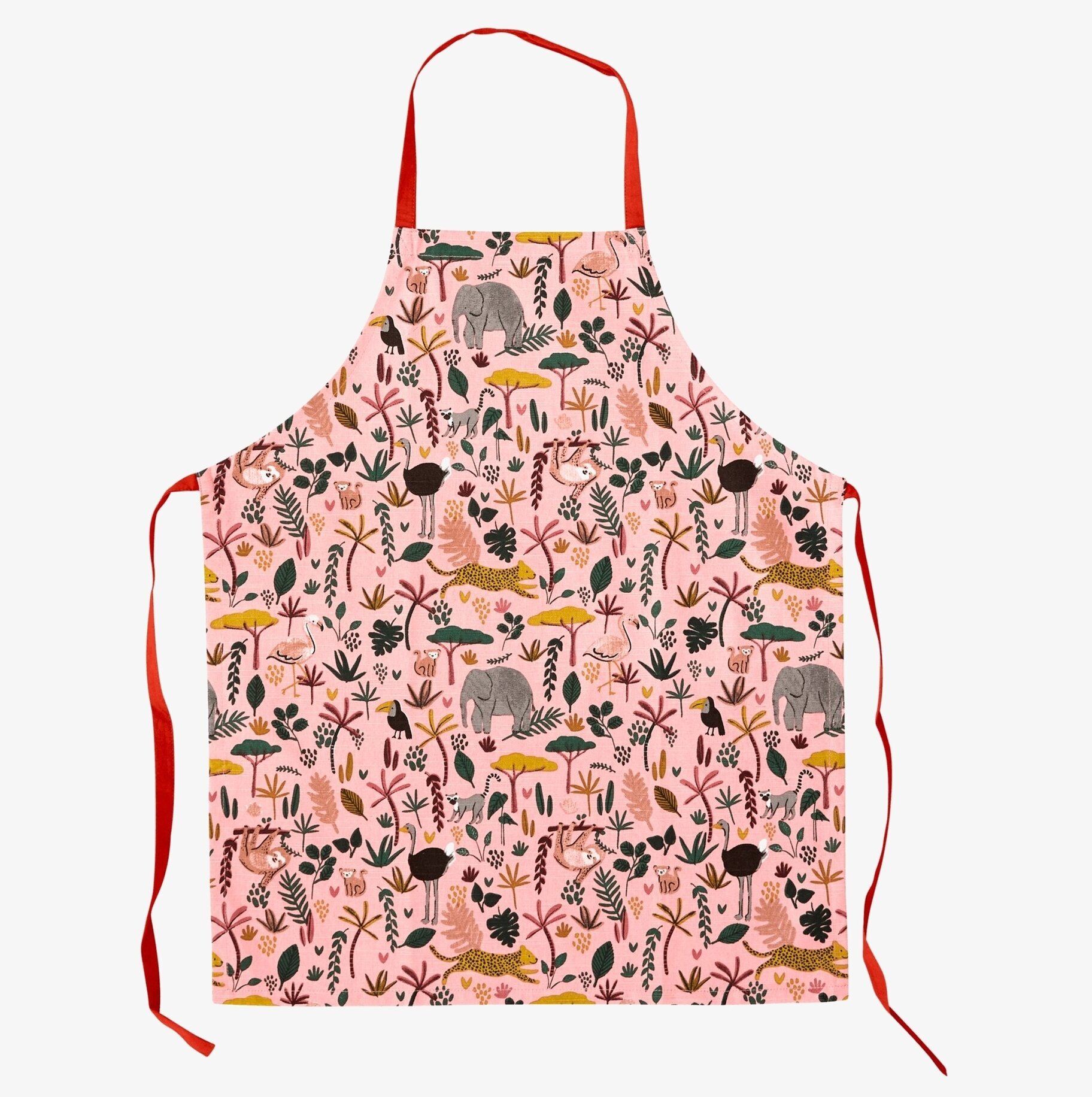 Förkläde Junior Jungle Animals Print från Rice upphängt