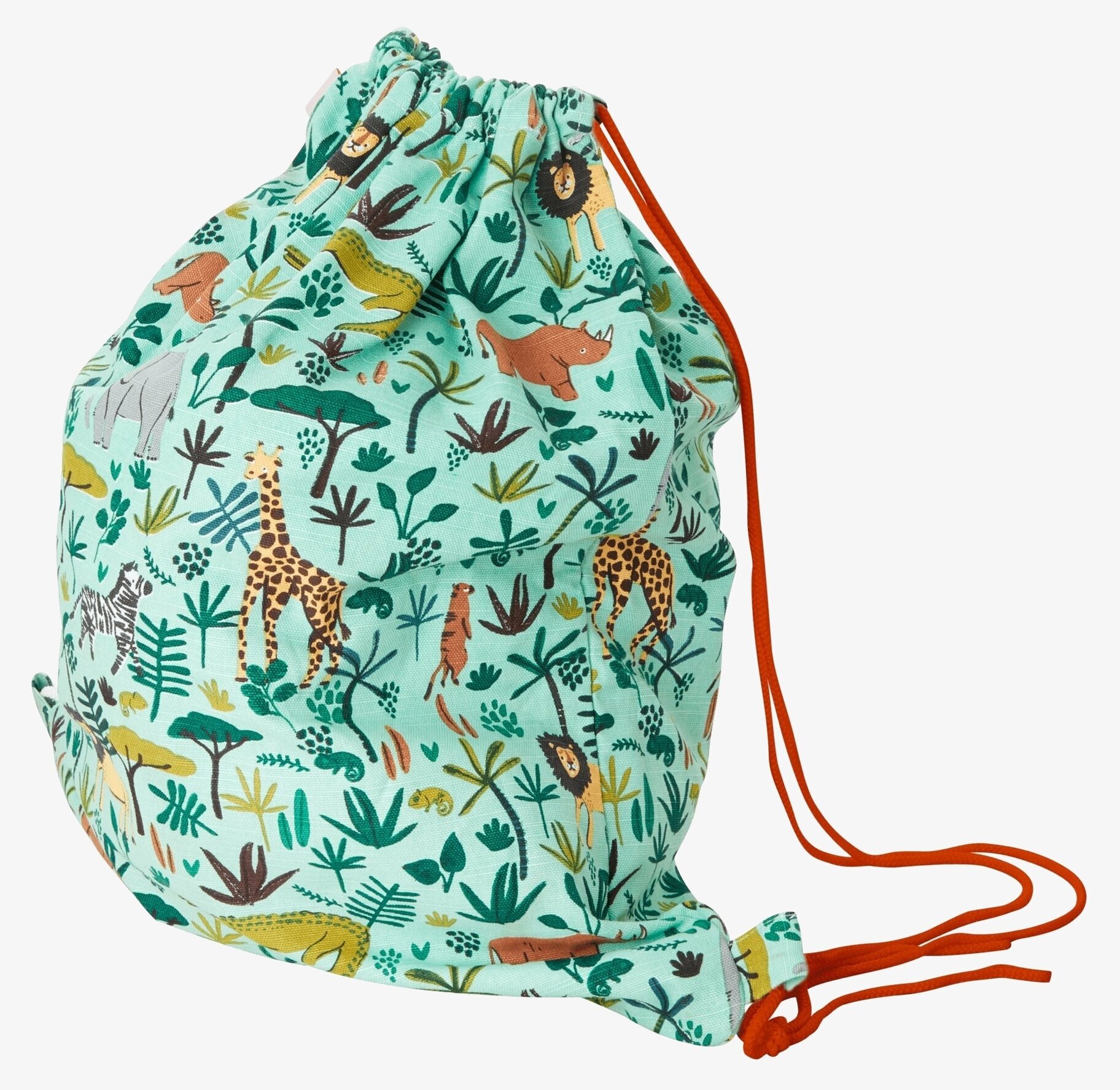 Gympapåse Jungle Animals Print Green från Rice i djungelmotiv