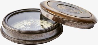 Globetrotter Kompass Mässing från Affari med graverat lock