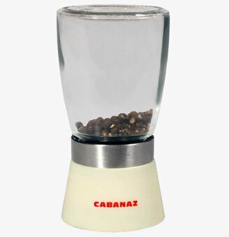 Salt och pepparkvarn vanilj från Cabanaz i glas och plast