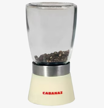 Salt och pepparkvarn vanilj från Cabanaz i glas och plast
