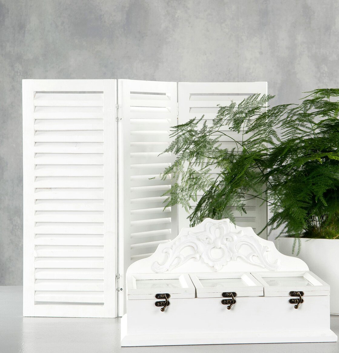 Fönsterjalusi/Insynsskydd Vit från A Lot Decoration i rum