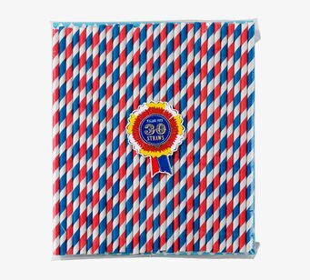 Sugrör Village Fete från Talking Tables i färgglad förpackning