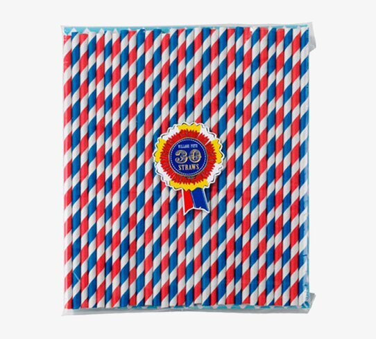 Sugrör Village Fete från Talking Tables i färgglad förpackning