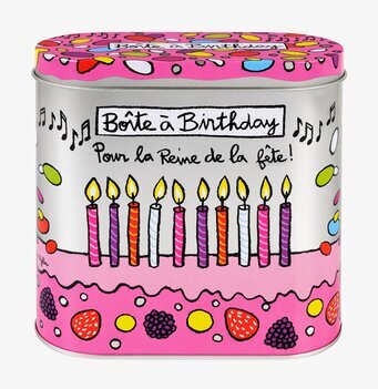 Bild av färgglad speldosa med festligt designmotiv