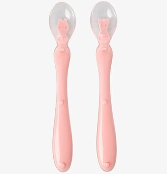 Sked Silikon Pink Rice Bestick Kniv (att äta med) Gaffel