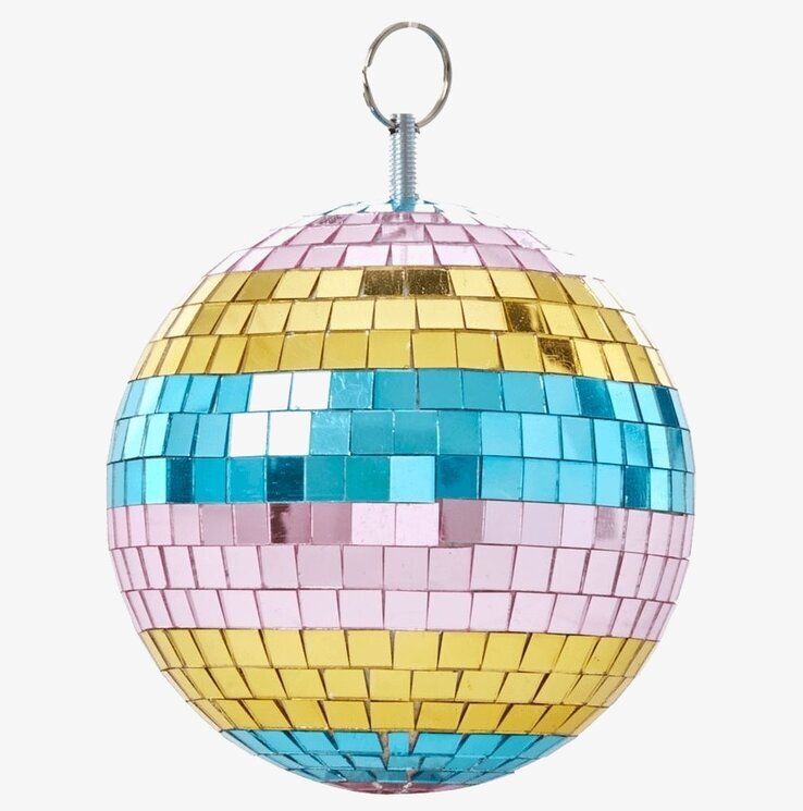 Discoboll Ø18 cm från Rice med färgglada spegelrutor