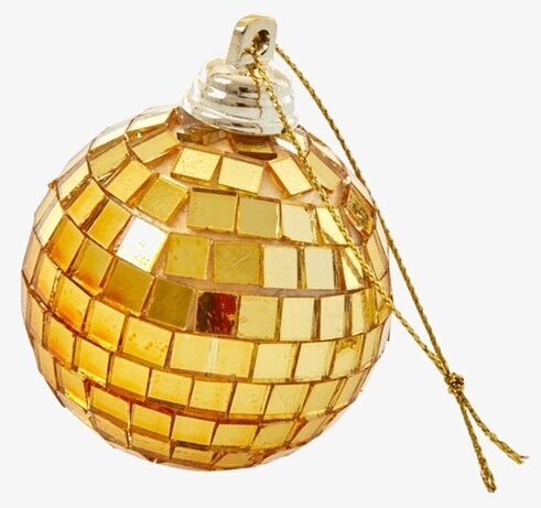 Discoboll Gold Ø5 cm från Rice med guldiga spegelbitar