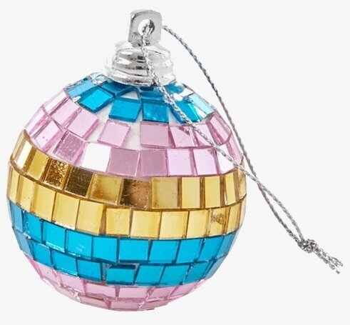 Discoboll Stripe Ø5 cm från Rice med färgglada ränder