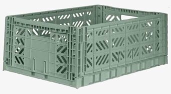 Förvaringsback Maxi Almond Green Aykasa Förvaringslådor och korgar Boxar Förvaringsboxar Porslinsboxar Trälådor Smyckesboxar i porslin Förvaringsbrickor