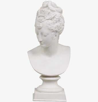 Fransk Byst Vit från Chic Antique, elegant vit skulptur