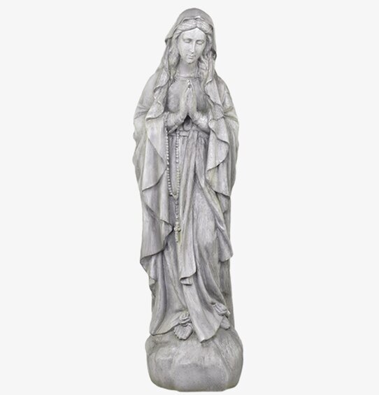 Staty Madonna från Chic Antique i böneställning, antik stil