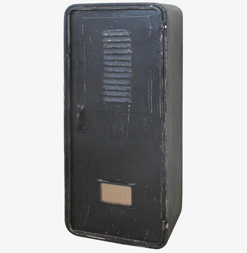 Plåtskåp Industri Svart från Chic Antique med vintage känsla