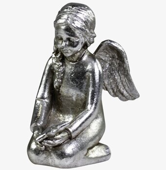 Ängel Antik Silver från Chic Antique, sittande ängelfigur