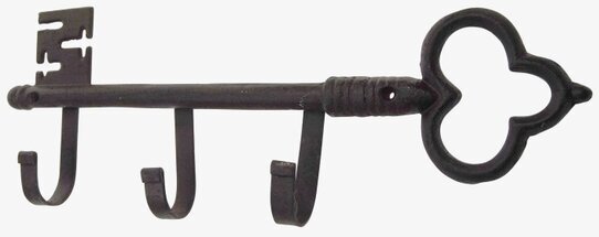 Väggkrok Nyckel från Weiste i mörk metall med tre krokar