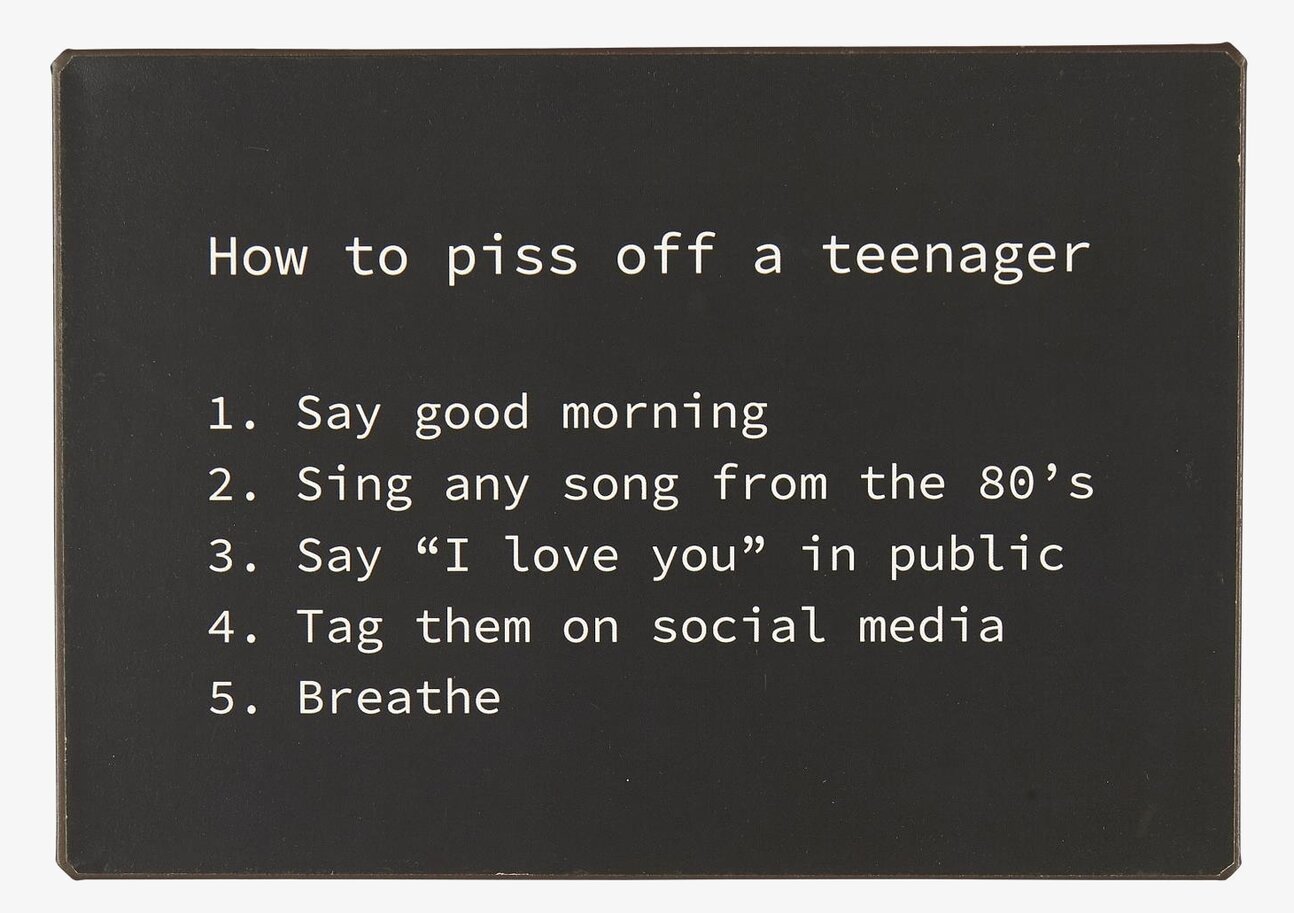 Metallskylt - Teenager från IB Laursen med humoristisk text