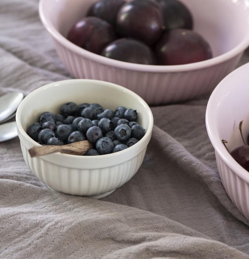 Skålset Mini Mynte Butter Cream från IB Laursen på linneduk