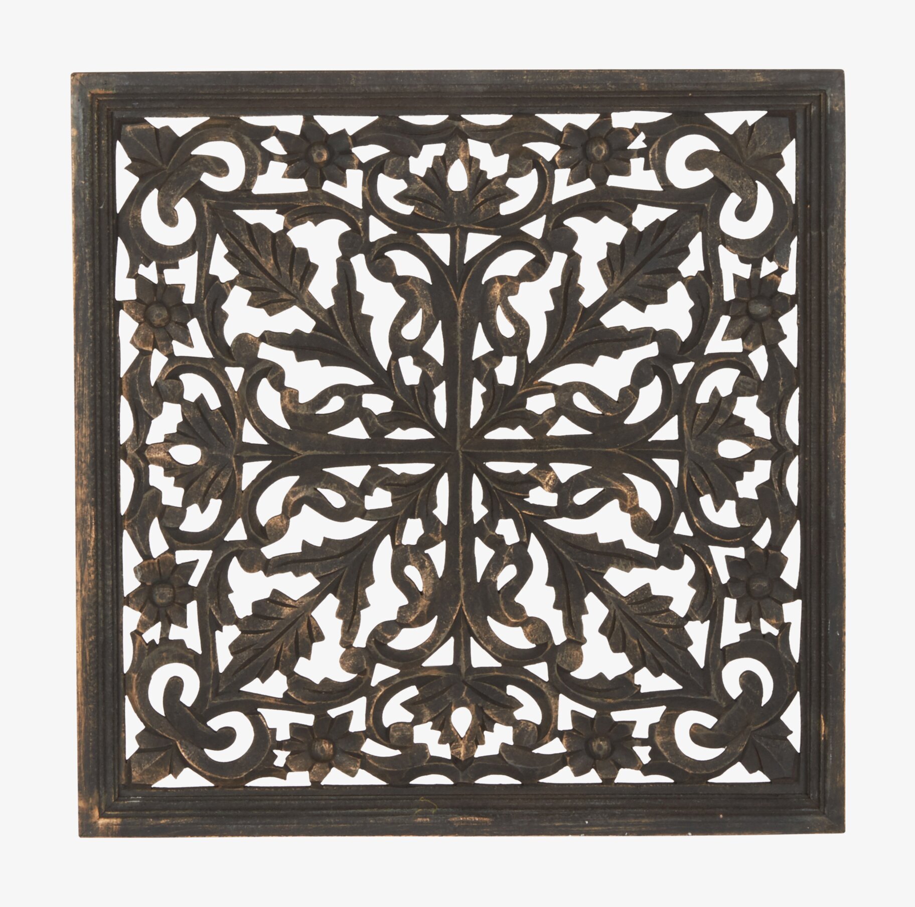 Väggdekoration Carve Svart/Guld S från Affari, 40x40 cm