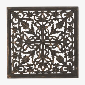 Väggdekoration Carve Svart/Guld S från Affari, 40x40 cm