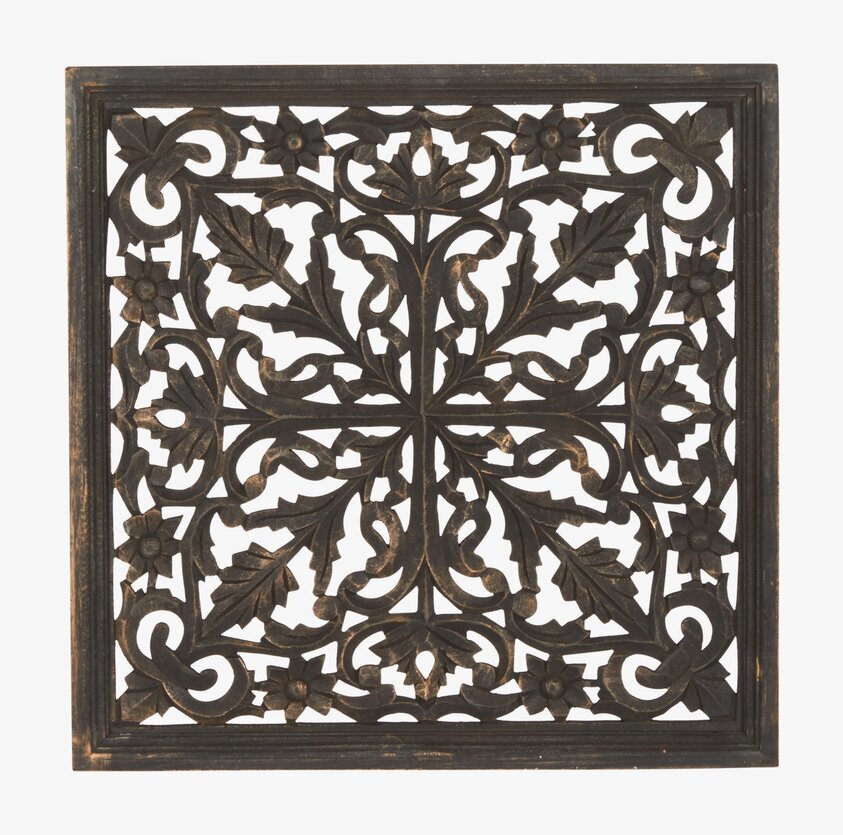 Väggdekoration Carve Svart/Guld S från Affari, 40x40 cm