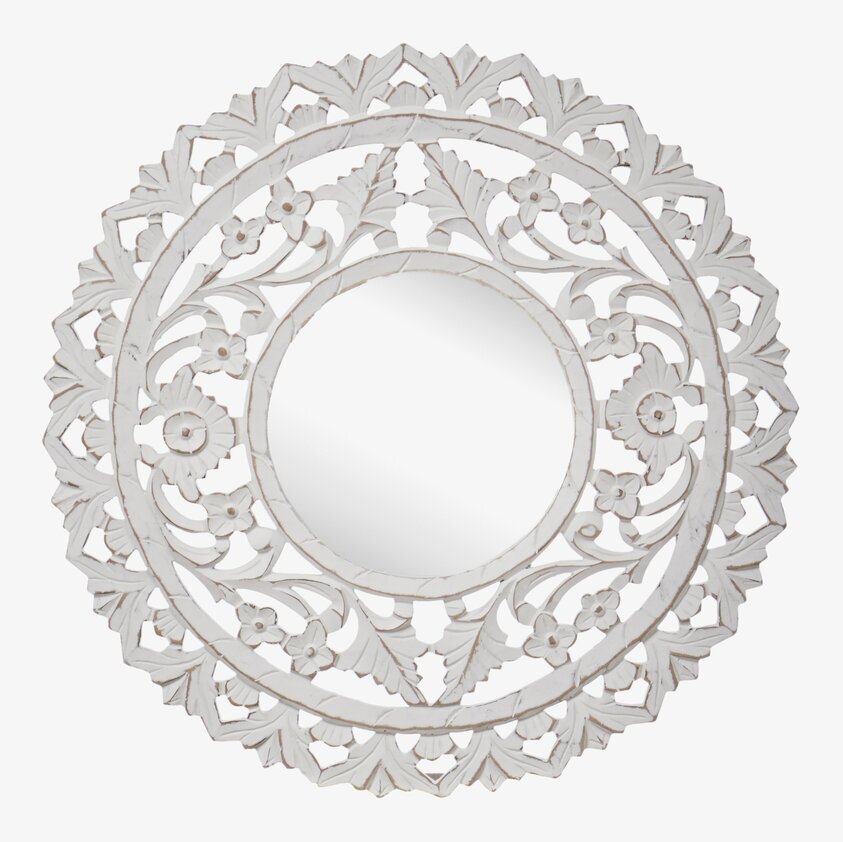 Väggdekoration Carve Spegel Ø60 cm från Affari med blommor