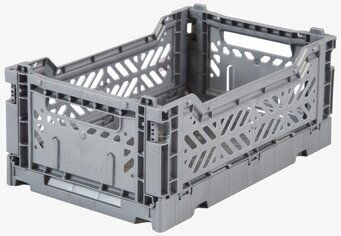 Förvaringsback Mini Grey från Aykasa i grå plast