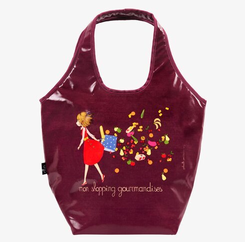 Shoppingväska Gourmandises från Derriére la porte, röd