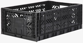 Förvaringsback Maxi Black från Aykasa i svart plast