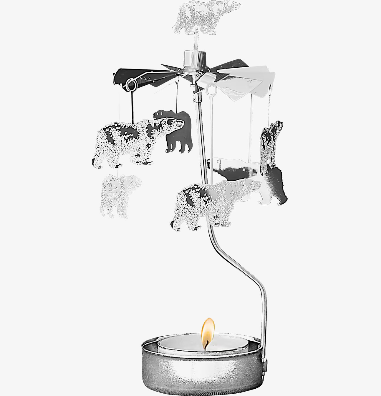 Bild av ett elegant änglaspel med isbjörnsmotiv