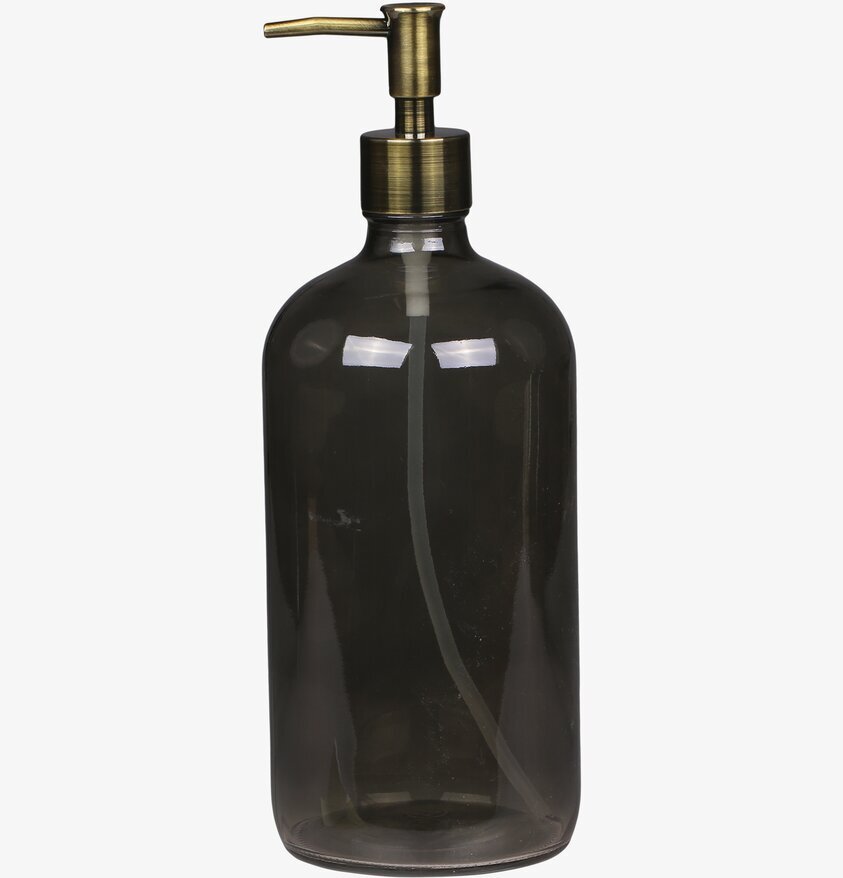 Glasflaska Med Pump Stenkol 1000 ml från Chic Antique