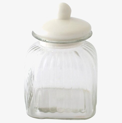 Glasburk Porslinslock M från Strömshaga på vit bakgrund