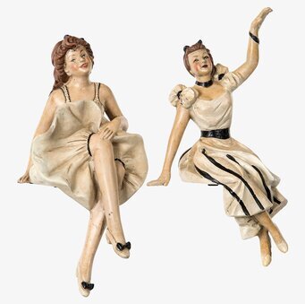 Dam Burlesk från A Lot Decoration, vintageinspirerade figurer