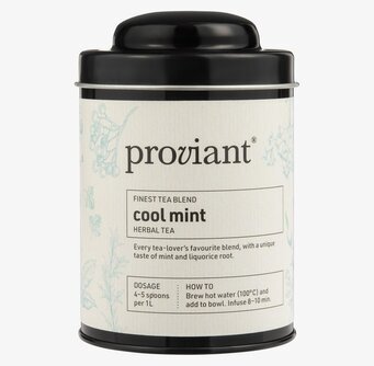 IB Laursen Te Örtte Cool Mint i svart och krämfärgad burk