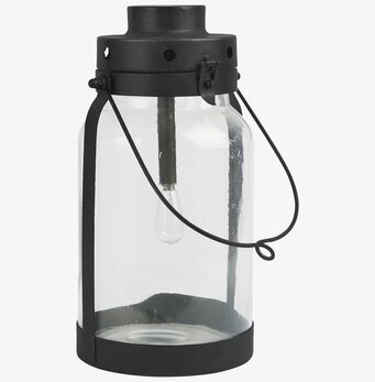 Lanterna LED Metall Svart från IB Laursen med handtag