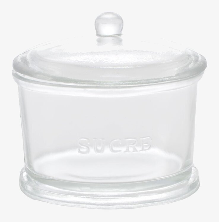 Glasburk Socker från Strömshaga med tätslutande lock