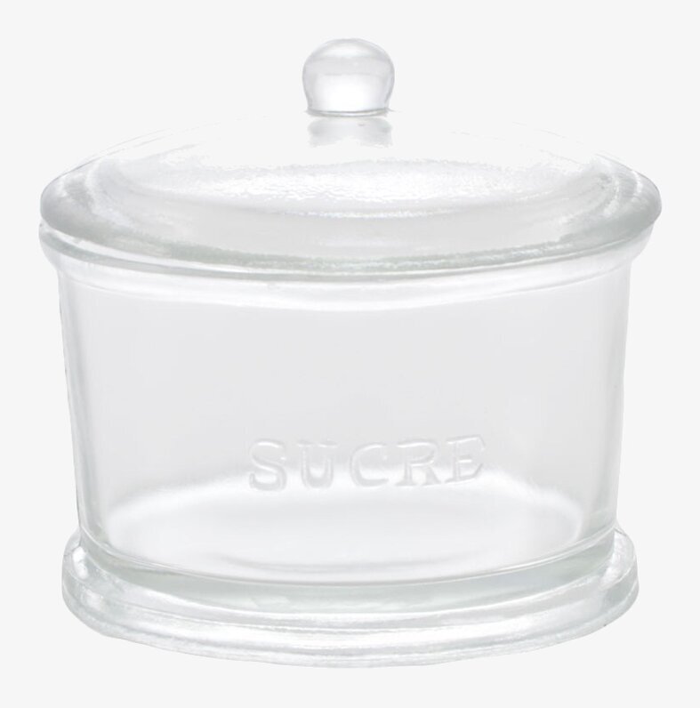 Glasburk Socker från Strömshaga med tätslutande lock