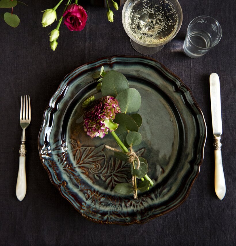 Tallrik Arabesque Fig från Sthål med elegant gravering