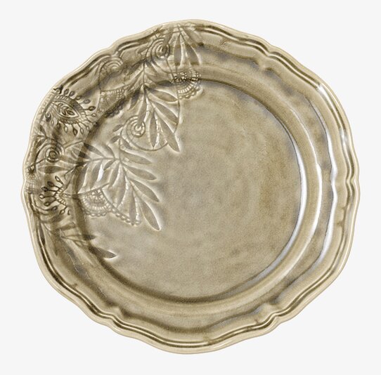 Tallrik Arabesque Sand från Sthål med intrikat mönster