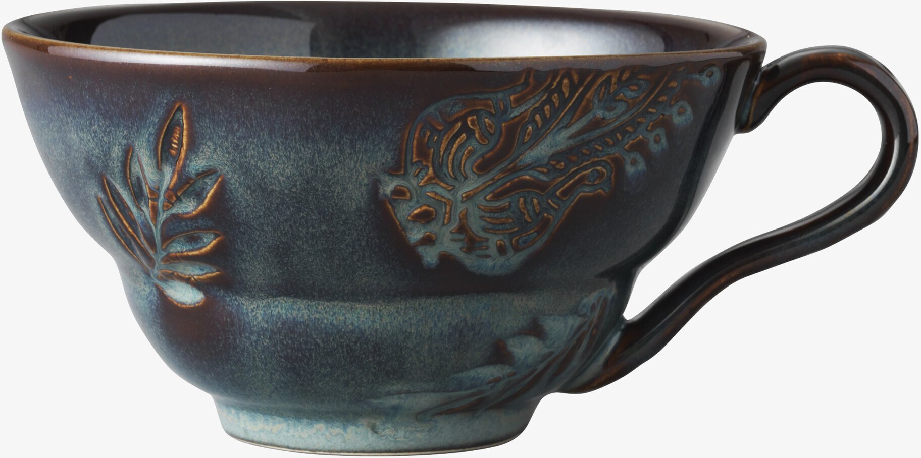 Kopp Arabesque Fig från Sthål med blått mönster och handtag
