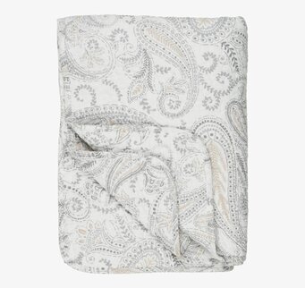 Pläd Vit/Beige Paisley från IB Laursen, visad hopvikt
