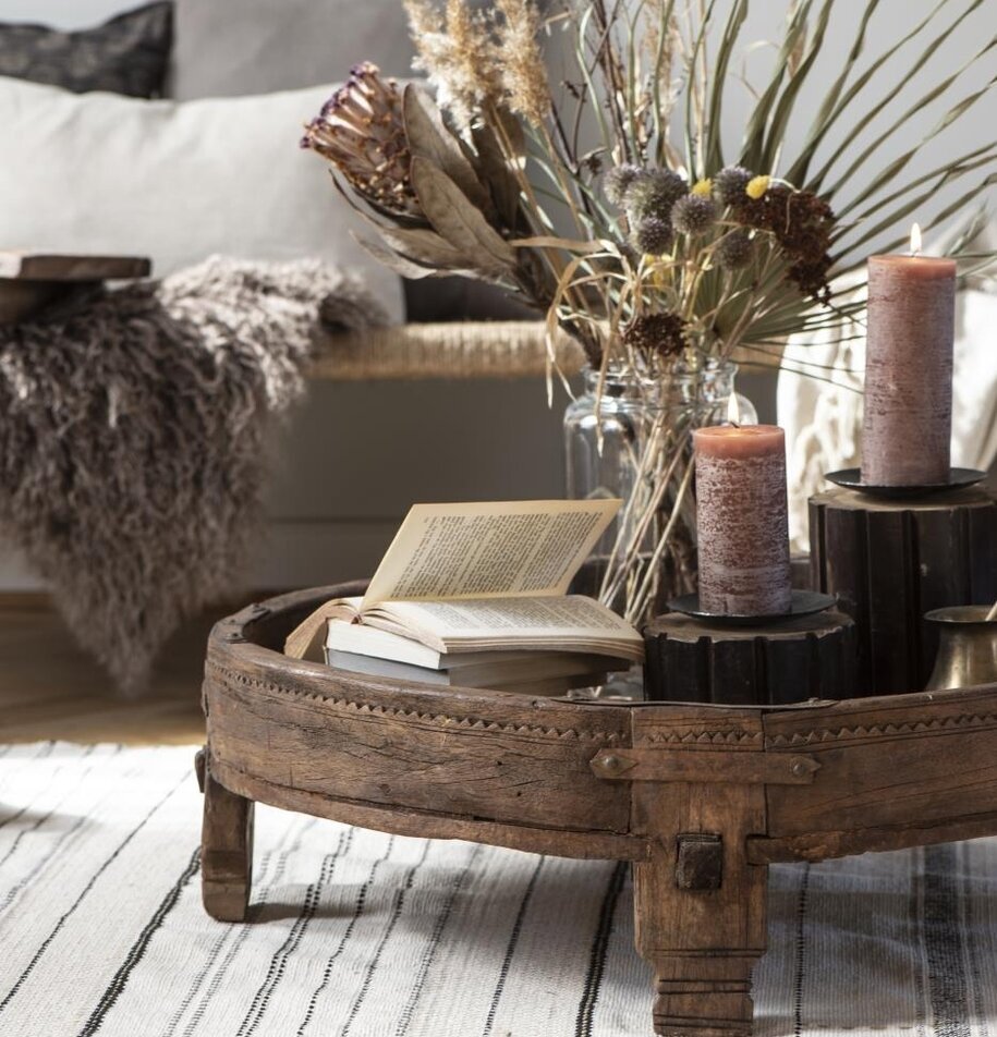 Träbord Låg Chakki UNIKA från IB Laursen med rustik design