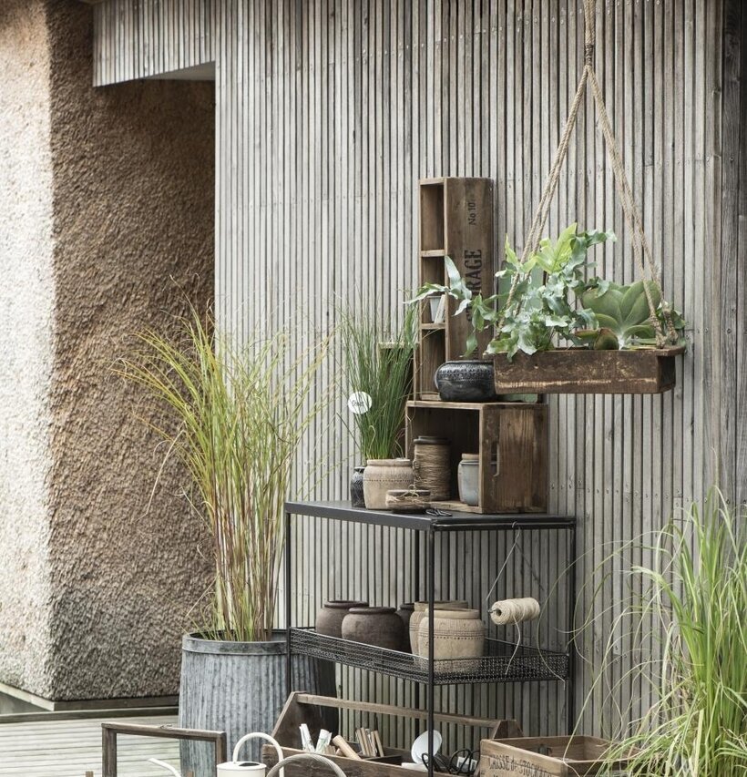 Hängande Träbricka Unika från IB Laursen med växter