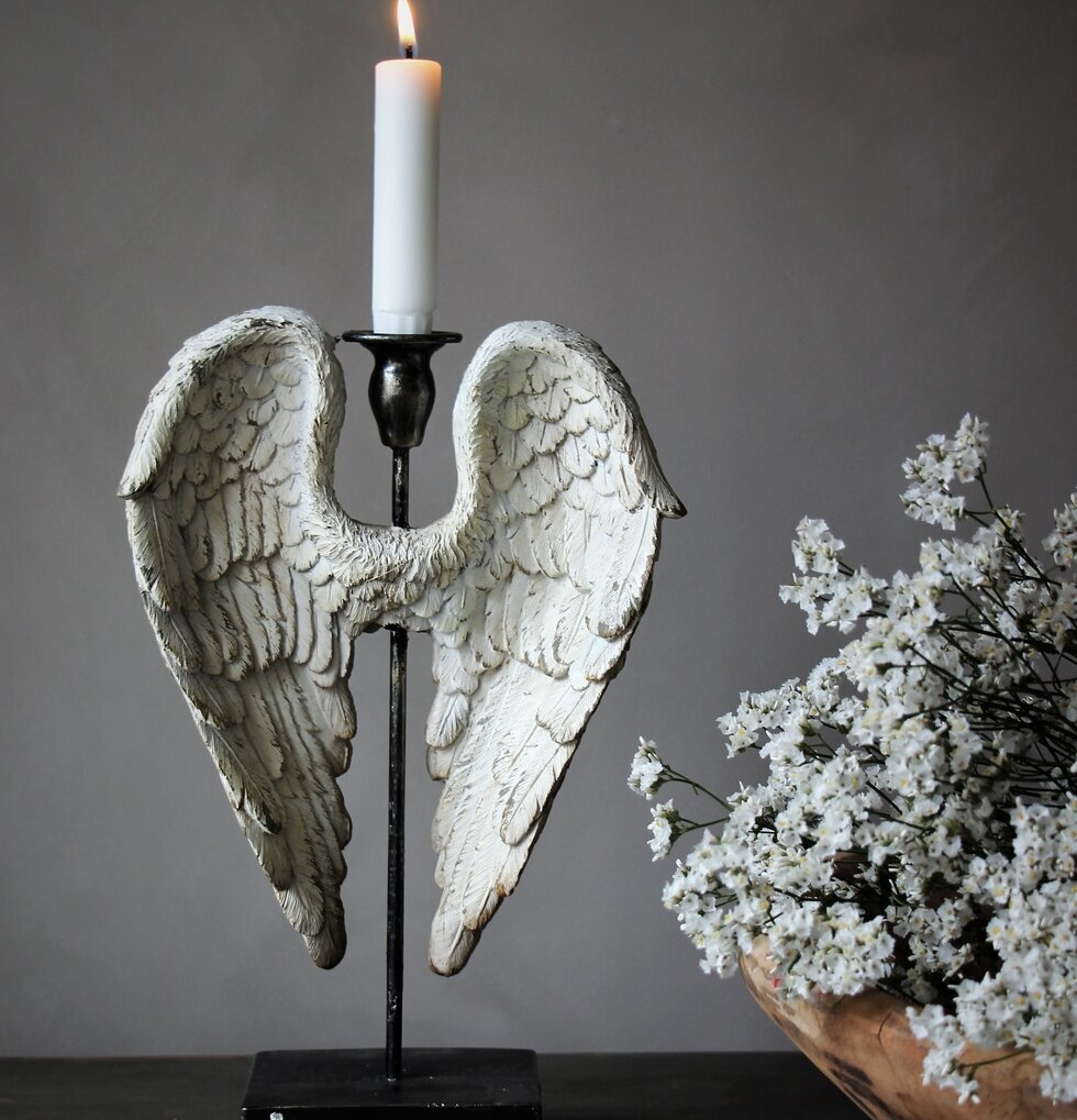 Angelwings Ljusstake Vintage från Majas Cottage på träyta