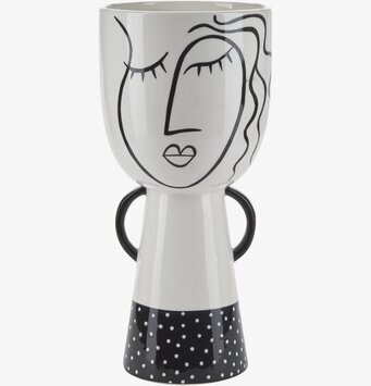Vas Face Large från Bahne med konstnärligt ansiktsmotiv
