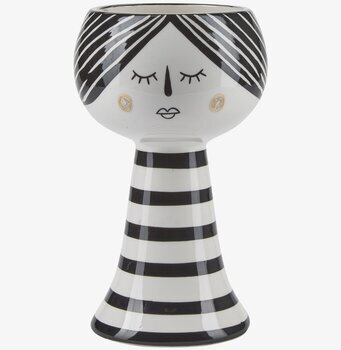 Blomkruka Ansikte Svart/Vit från Bahne med ansiktsmotiv