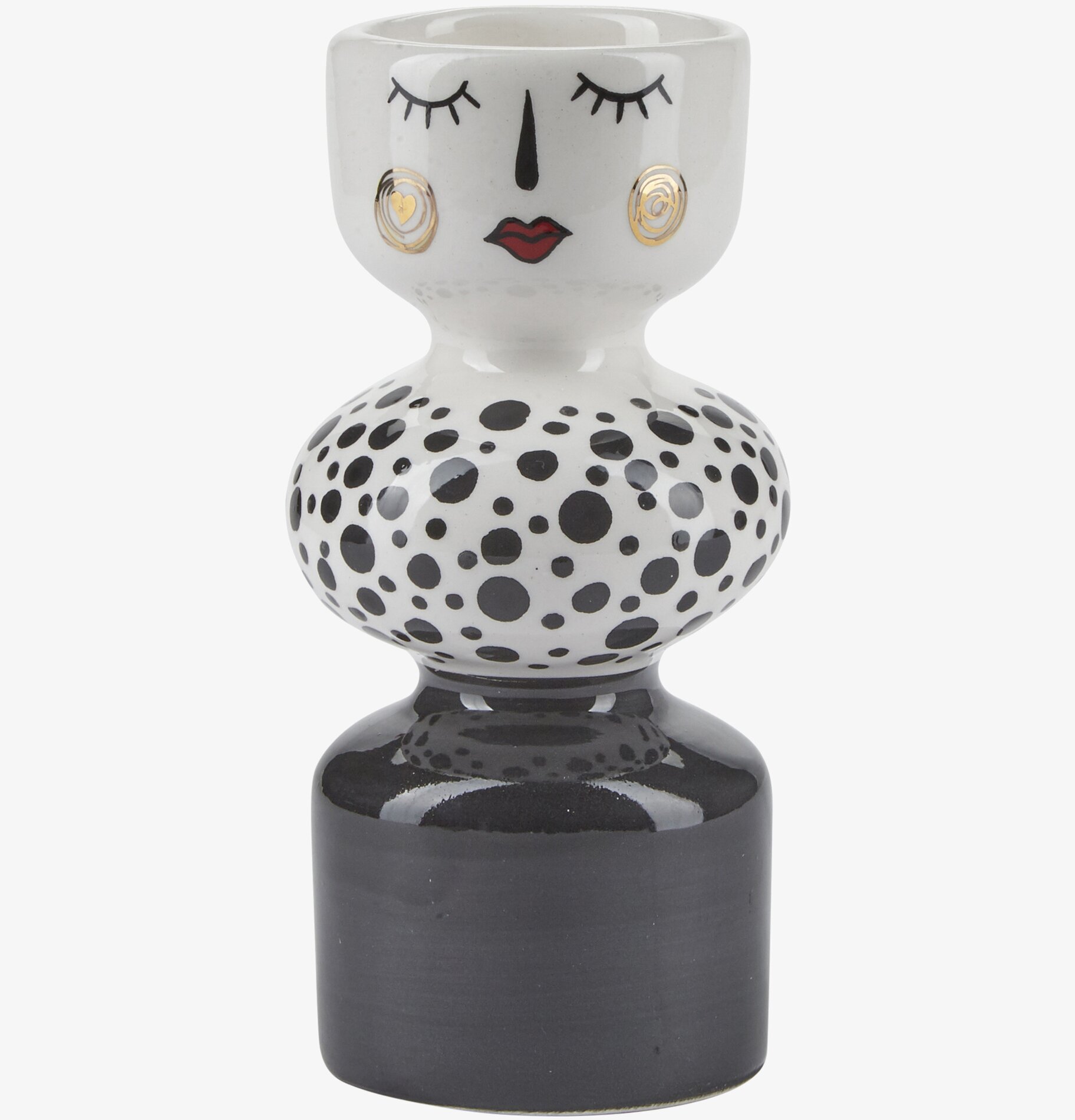 Ljushållare Ansikte Svart/Vit från Bahne mot ljus bakgrund