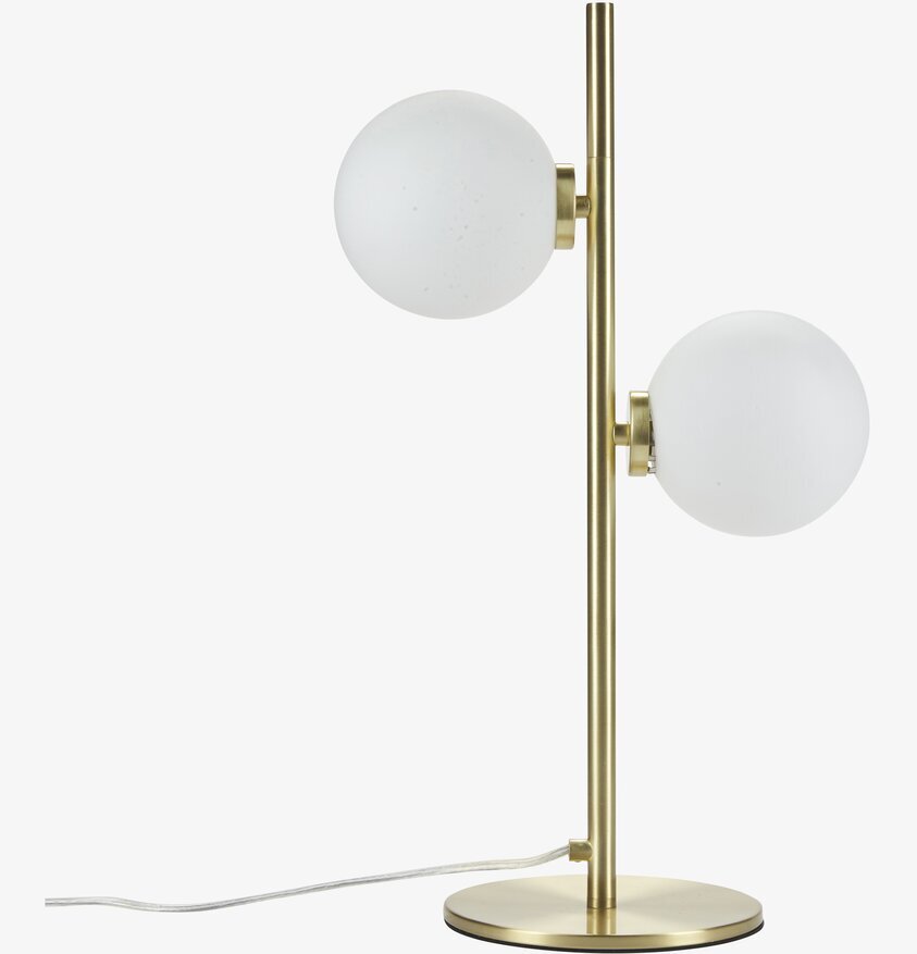 Bordslampa Guld från Bahne med gyllene finish och glaskupor