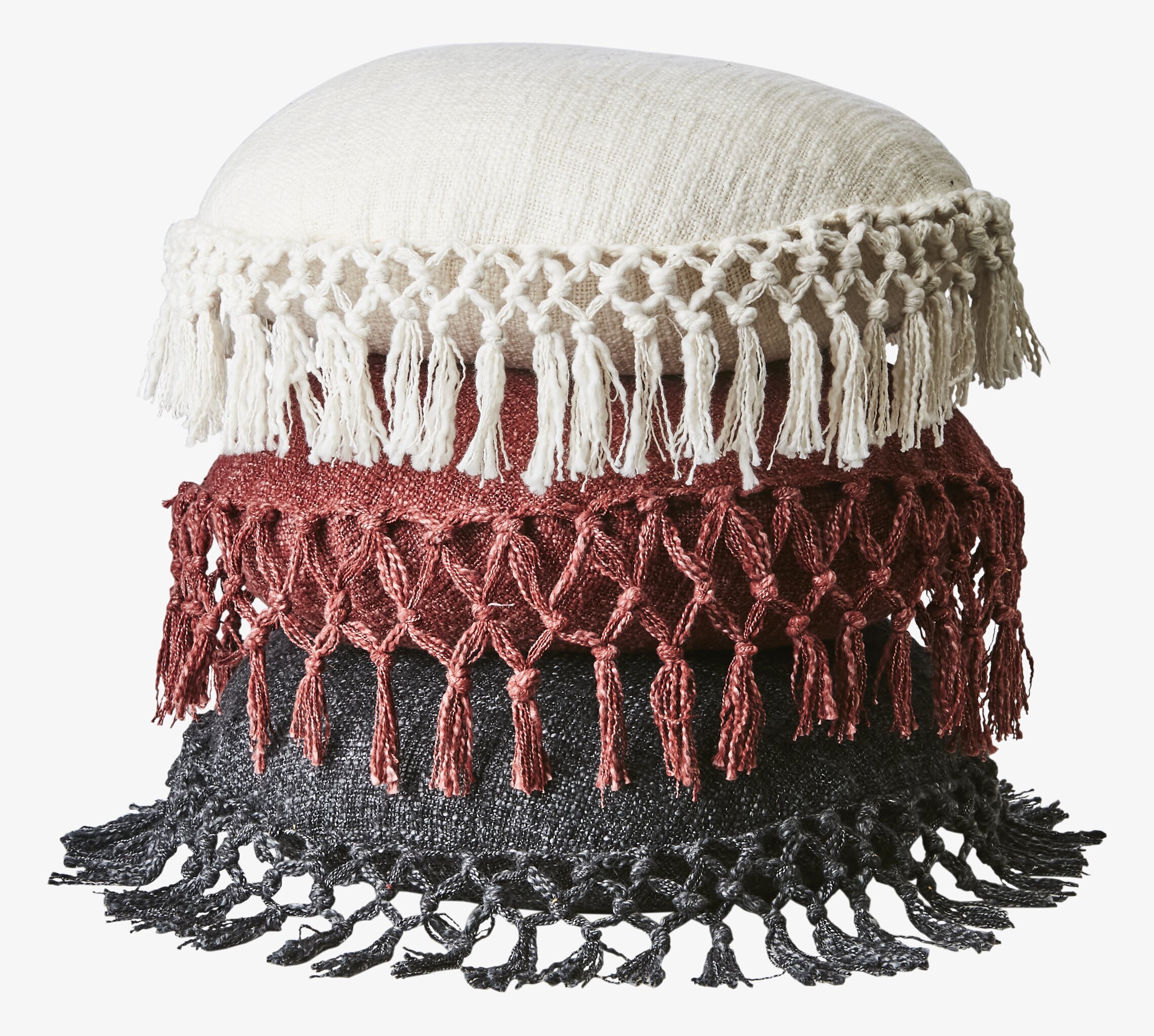 Kudde Fernando Roströd från Affari med handgjorda fransar