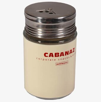 Ströare vanilj från Cabanaz i glas och metall, vaniljfärgad