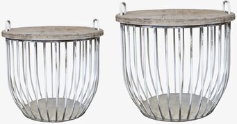 Soffbord Set/2 Antikvit från Chic Antique i rustik design